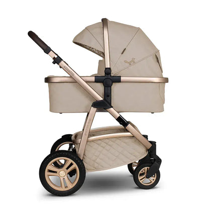Cosatto Wow 3 Rotate & Recline Cozy Bundle Whisper – Travel System with Carrycot, Acorn Recline i-Size Car Seat & Rotating Base Cosatto
