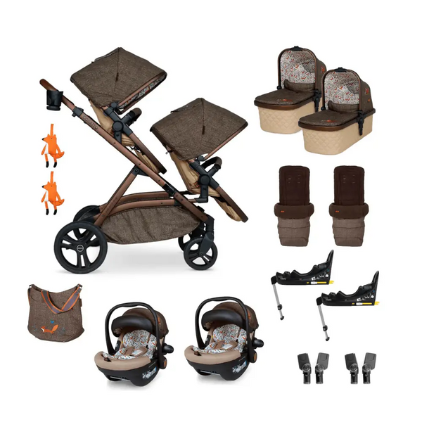 Cosatto Wow XL Twin Travel System Everything Bundle - Foxford Hall  Cosatto   