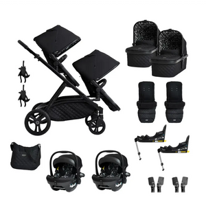 Cosatto Wow XL Twin Travel System Everything Bundle - Silhouette  Cosatto   
