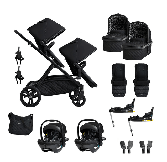 Cosatto Wow XL Twin Travel System Everything Bundle - Silhouette  Cosatto   