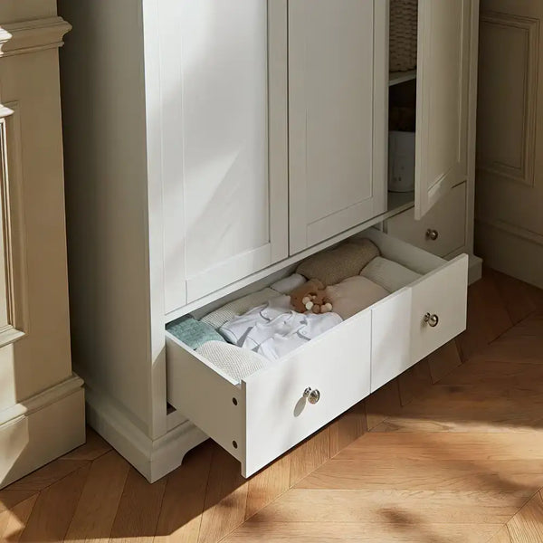 Cuddle Co Beaumont White Triple Wardrobe