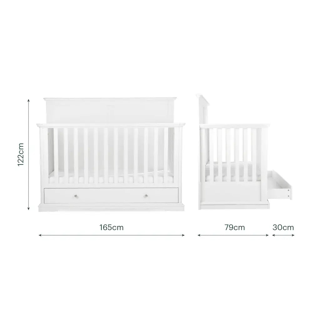 Cuddle Co Beaumont Grand White 3 Piece Nursery Furniture Set