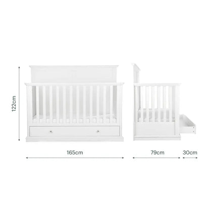 Cuddle Co Beaumont Grand White 3 Piece Nursery Furniture Set