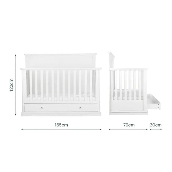 Cuddle Co Beaumont Grand White 3 Piece Nursery Furniture Set