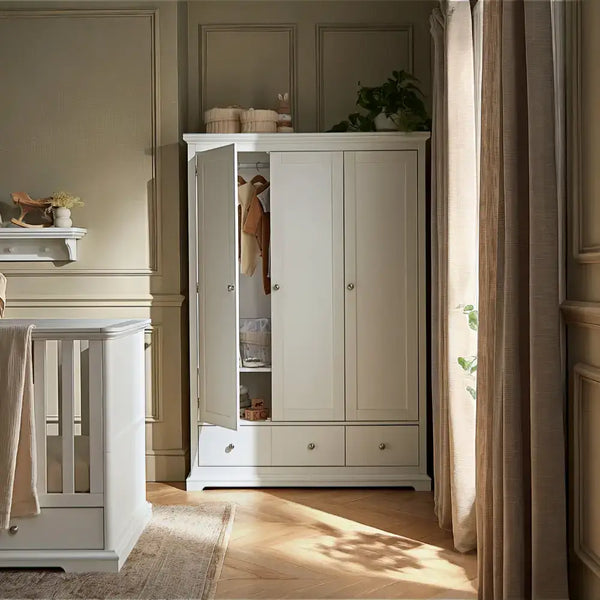 Cuddle Co Beaumont White Triple Wardrobe