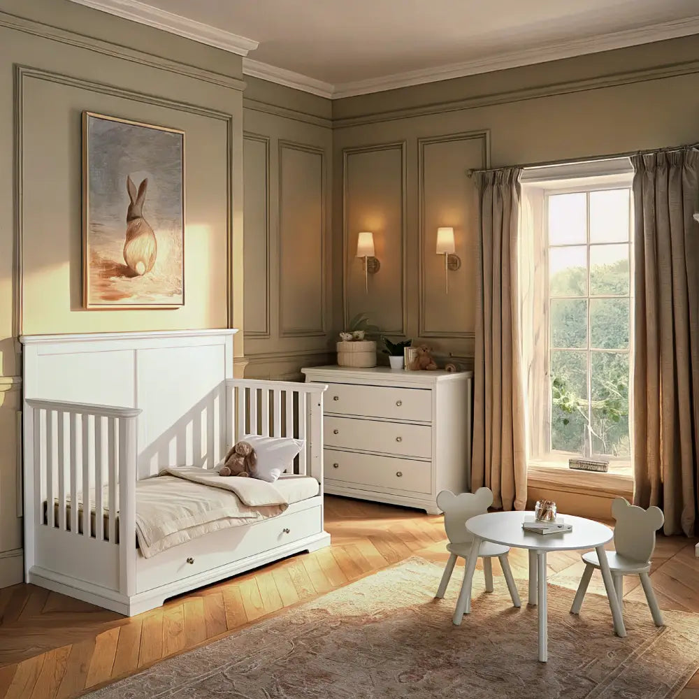 Cuddle Co Beaumont Grand White 3 Piece Nursery Furniture Set
