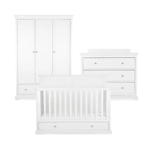 Cuddle Co Beaumont Grand White 3 Piece Nursery Furniture Set