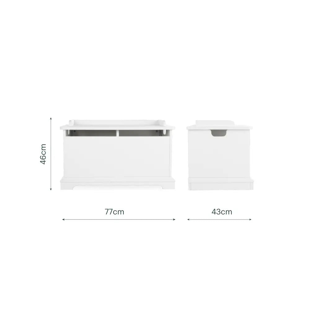 Cuddle Co Beaumont Storage Box & Cushion Set - White