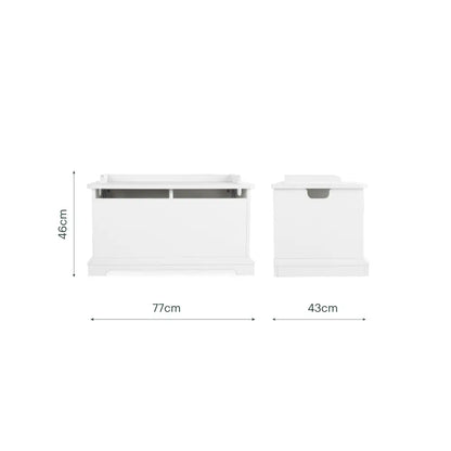 Cuddle Co Beaumont Storage Box & Cushion Set - White
