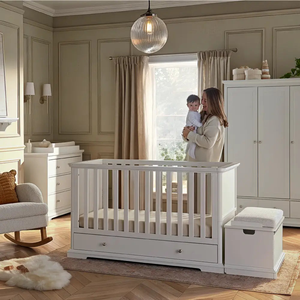 Cuddle Co Beaumont White Cot Bed