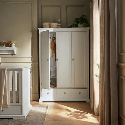 Cuddle Co Beaumont White Triple Wardrobe