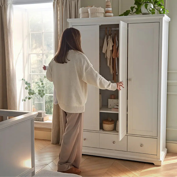 Cuddle Co Beaumont White Triple Wardrobe