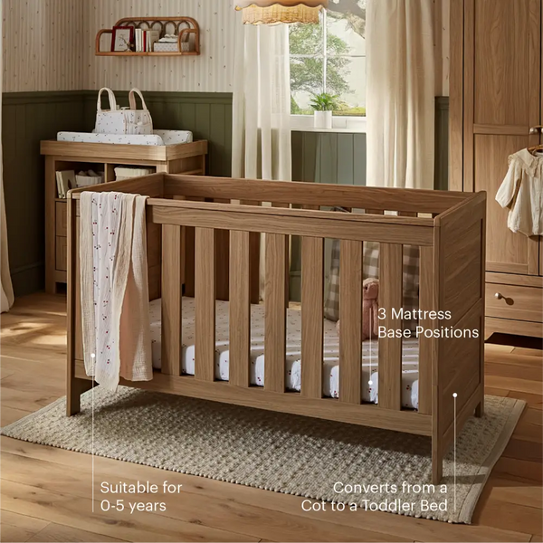 Cuddle Co Burford Oak Cot Bed