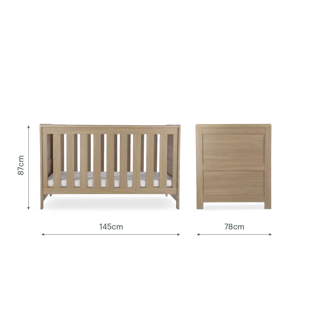 Cuddle Co Burford Oak Cot Bed