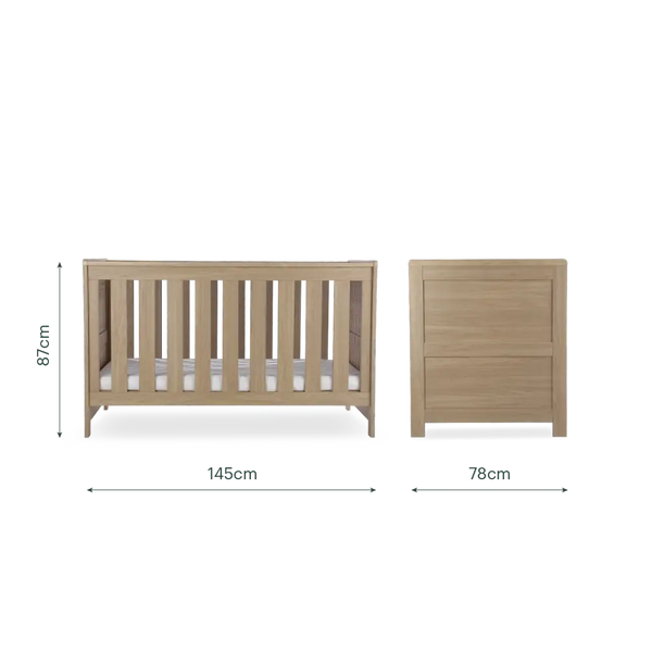 Cuddle Co Burford Oak Cot Bed