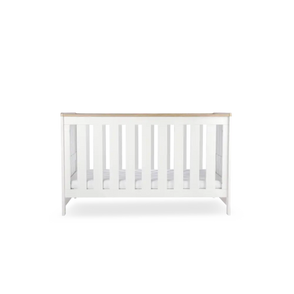 Cuddle Co Burford White & Oak Cot Bed