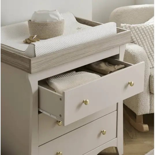 Cuddle Co Clara 2 Piece Nursery Furniture Set - Cashmere and Ash Cuddle Co