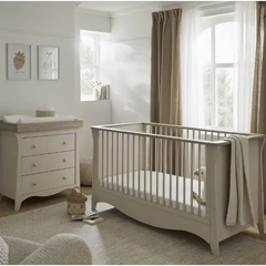 Cuddle Co Clara 2 Piece Nursery Furniture Set - Cashmere and Ash Cuddle Co