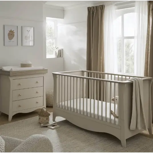 Cuddle Co Clara 2 Piece Nursery Furniture Set - Cashmere and Ash Cuddle Co