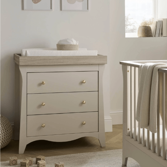 Cuddle Co Clara 3 Piece Nursery Furniture Set - Cashmere and Ash  Cuddle Co   