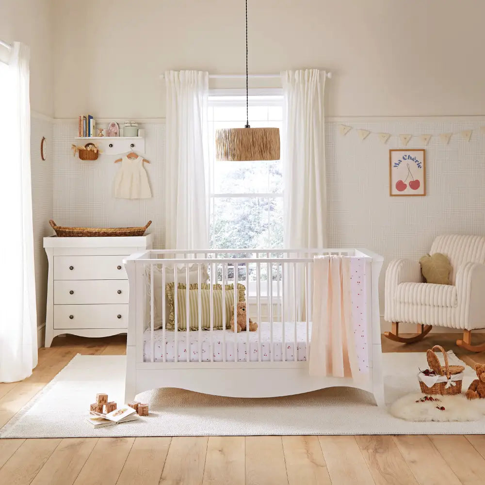 Cuddle Co Clara 2 Piece Nursery Furniture Set - White