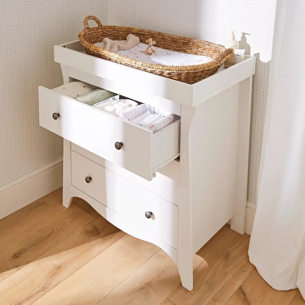 Cuddle Co Clara 2 Piece Nursery Furniture Set - White