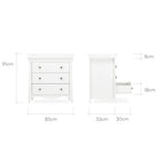 Cuddle Co Clara 2 Piece Nursery Furniture Set - White