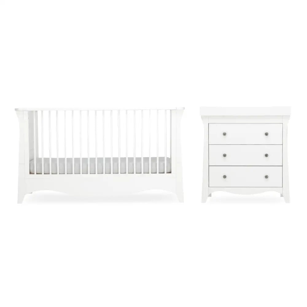 Cuddle Co Clara 2 Piece Nursery Furniture Set - White