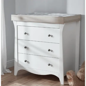 Cuddle Co Clara 2 Piece Nursery Furniture Set - White and Ash Cuddle Co