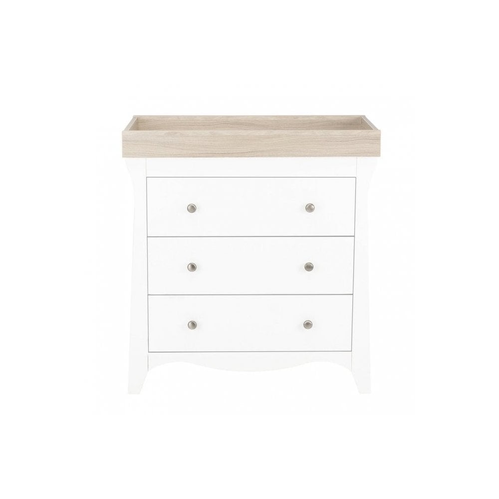 Cuddle Co Clara 2 Piece Nursery Furniture Set - White and Ash Cuddle Co