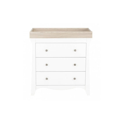 Cuddle Co Clara 2 Piece Nursery Furniture Set - White and Ash Cuddle Co