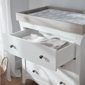Cuddle Co Clara 2 Piece Nursery Furniture Set - White and Ash Cuddle Co
