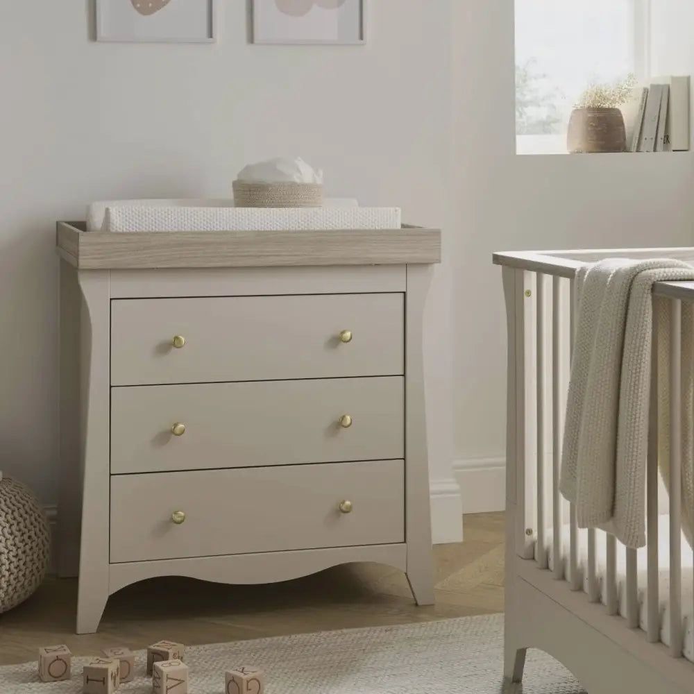 Cuddle Co Clara 3 Drawer Dresser Changer - Cashmere & Ash General Cuddle Co