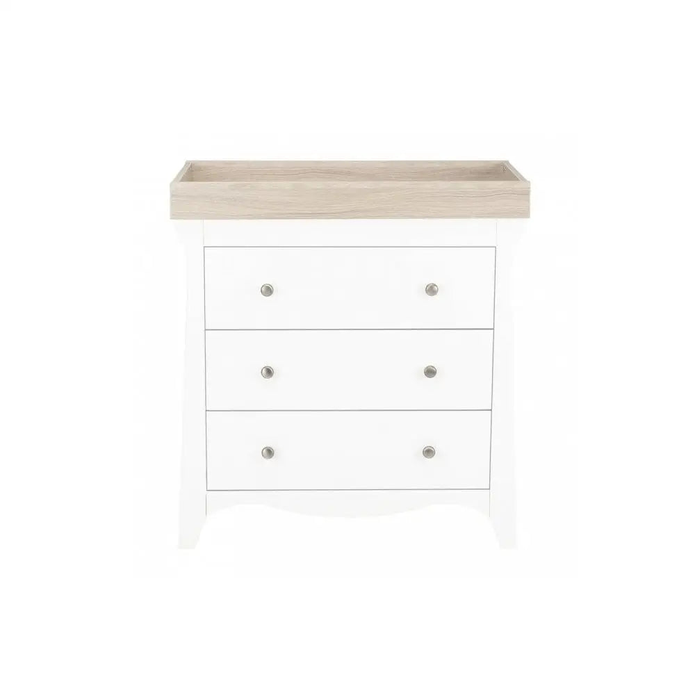 Cuddle Co Clara 3 Drawer Dresser Changer - White & Ash General Cuddle Co