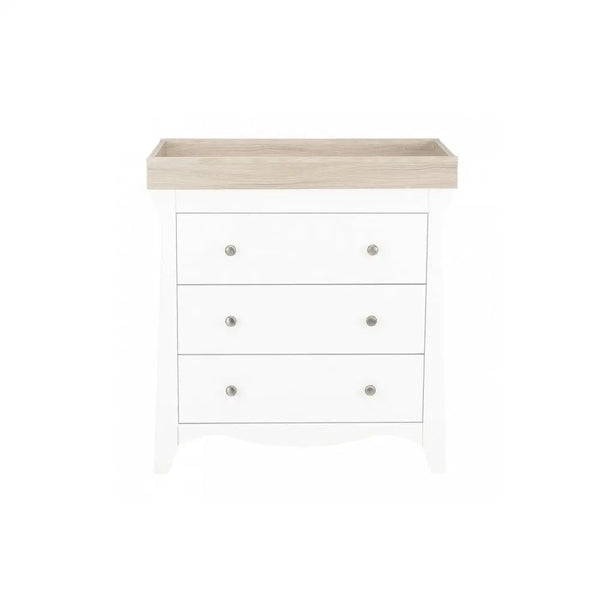 Cuddle Co Clara 3 Drawer Dresser Changer - White & Ash General Cuddle Co