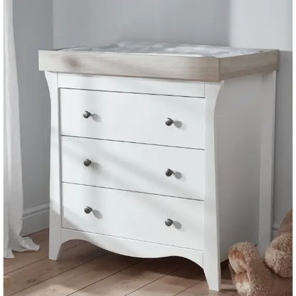 Cuddle Co Clara 3 Drawer Dresser Changer - White & Ash General Cuddle Co