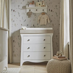 Cuddle Co Clara 3 Drawer Dresser Changer - White & Ash General Cuddle Co