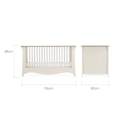 Cuddle Co Clara 3 Piece Nursery Furniture Set - Cashmere and Ash Cuddle Co