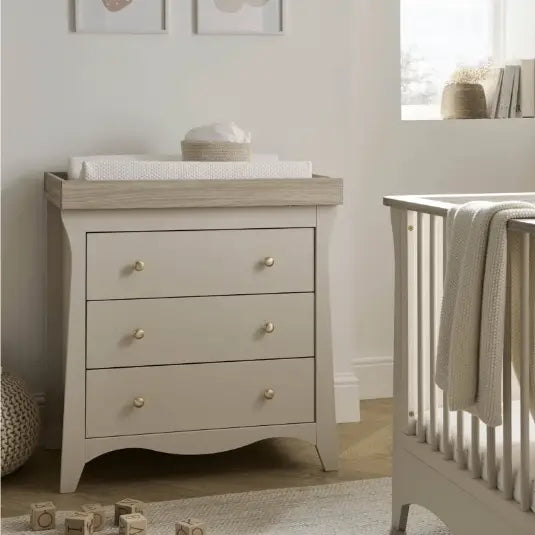 Cuddle Co Clara 3 Piece Nursery Furniture Set - Cashmere and Ash Cuddle Co