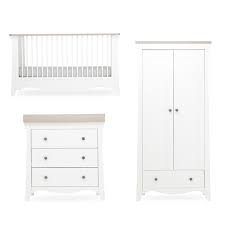 Cuddle Co Clara 3 piece Nursery Furniture Set in White Ash General Cuddle Co