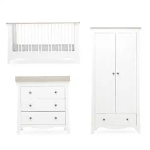 Cuddle Co Clara 3 piece Nursery Furniture Set in White Ash General Cuddle Co