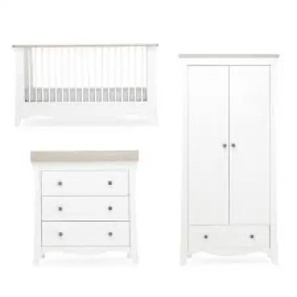 Cuddle Co Clara 3 piece Nursery Furniture Set in White Ash General Cuddle Co