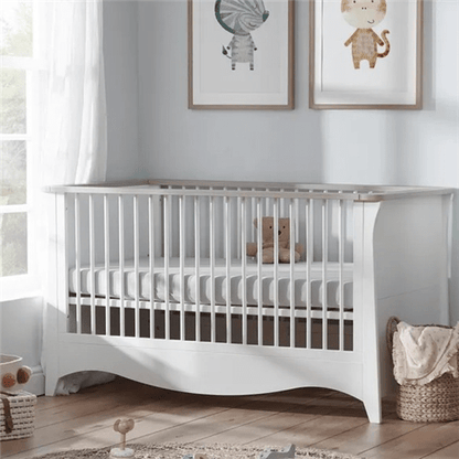 Cuddle Co Clara Cot Bed - White & Ash Cuddle Co