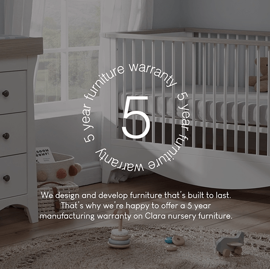 Cuddle Co Clara Cot Bed - White & Ash  Cuddle Co   