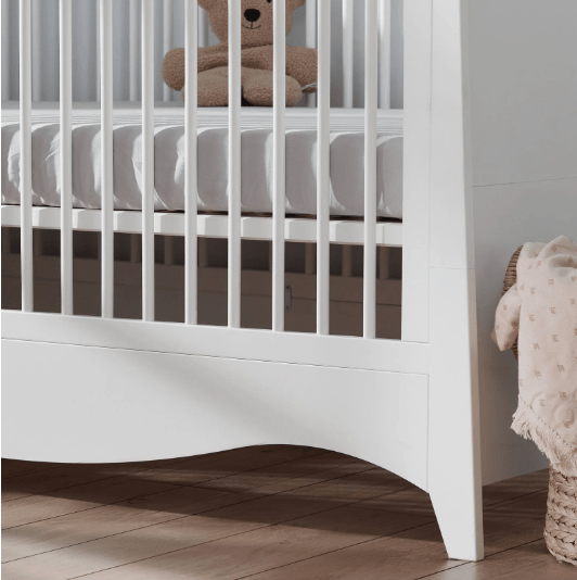 Cuddle Co Clara Cot Bed - White & Ash  Cuddle Co   