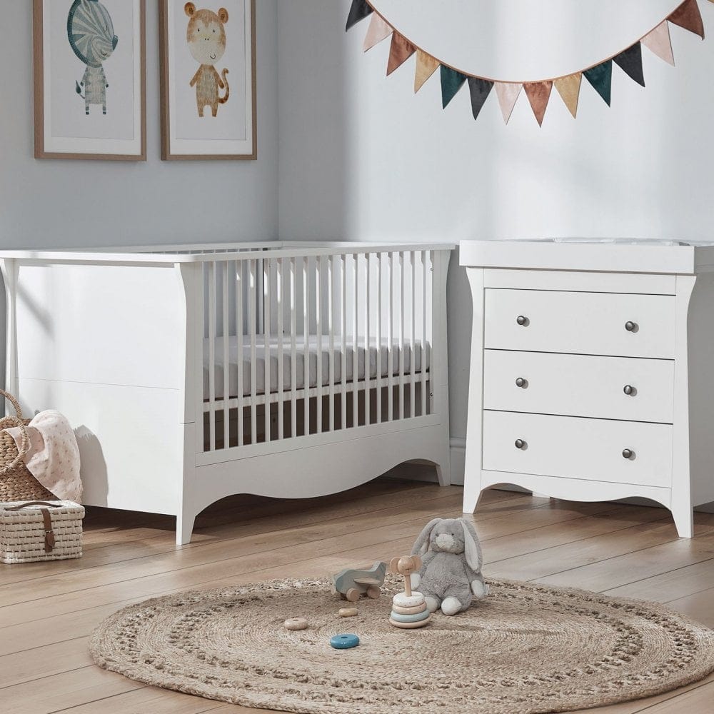 Cuddle Co Clara Cot Bed - White  Cuddle Co   