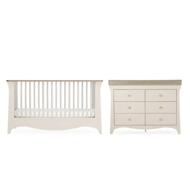 Cuddle Co Clara Luxe 2 Piece Nursery Furniture Set - Cashmere