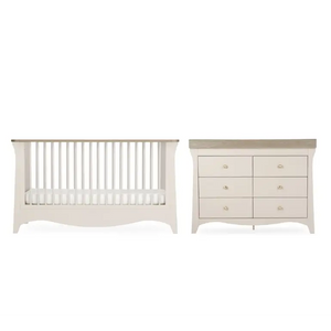 Cuddle Co Clara Luxe 2 Piece Nursery Furniture Set - Cashmere