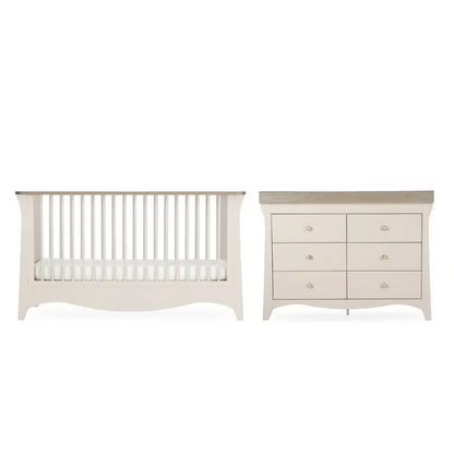 Cuddle Co Clara Luxe 2 Piece Nursery Furniture Set - Cashmere