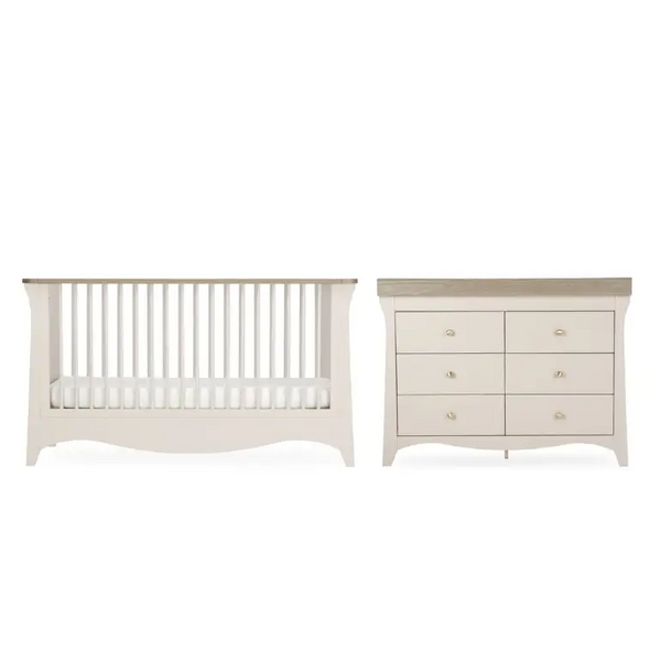 Cuddle Co Clara Luxe 2 Piece Nursery Furniture Set - Cashmere